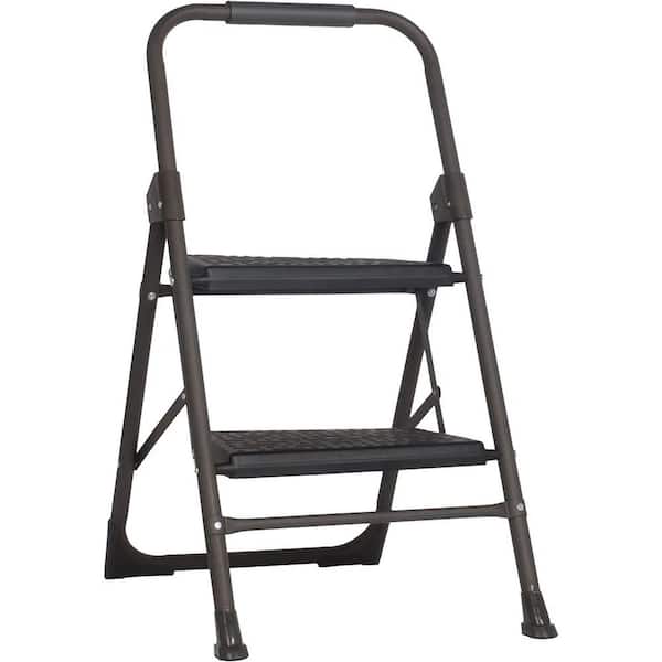 maocao hoom 2-Step Steel Ladder Anti-Slip Stepladder with Wide Anti-Slip Pedal Reach 2.7 ft. 330 lbs. Capacity