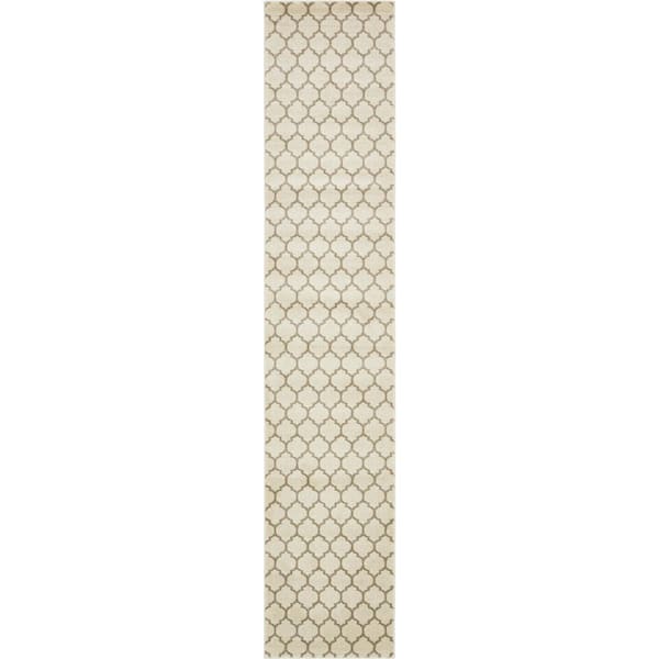 Unique Loom Trellis Philadelphia Beige/Light Brown 2' 7 x 13' 0 Runner Rug