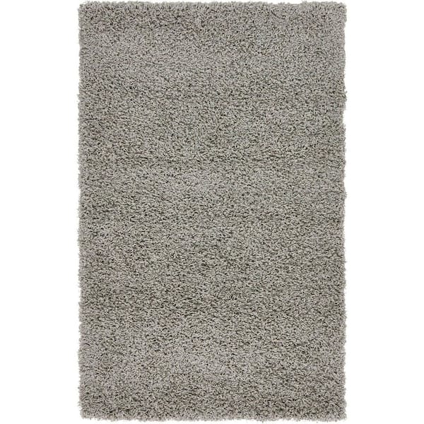 My Magic Carpet Solid Grey 3 ft. x 5 ft. Machine Washable Accent Rug  361473WEB - The Home Depot
