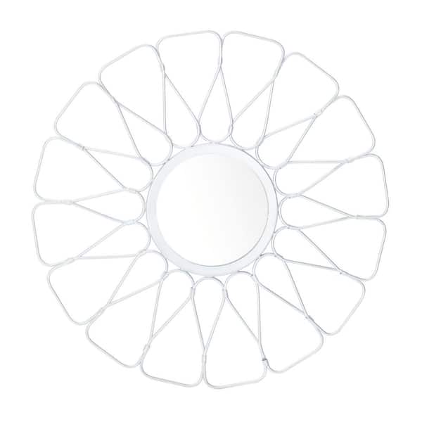 SAFAVIEH Medium Round Silver Novelty Mirror (23.0 in. H x 23.0 in. W)