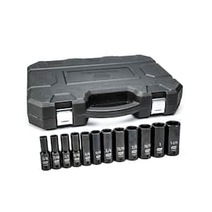 1/2 in. Drive 6-Point SAE Deep Impact Socket Set (12-Piece)