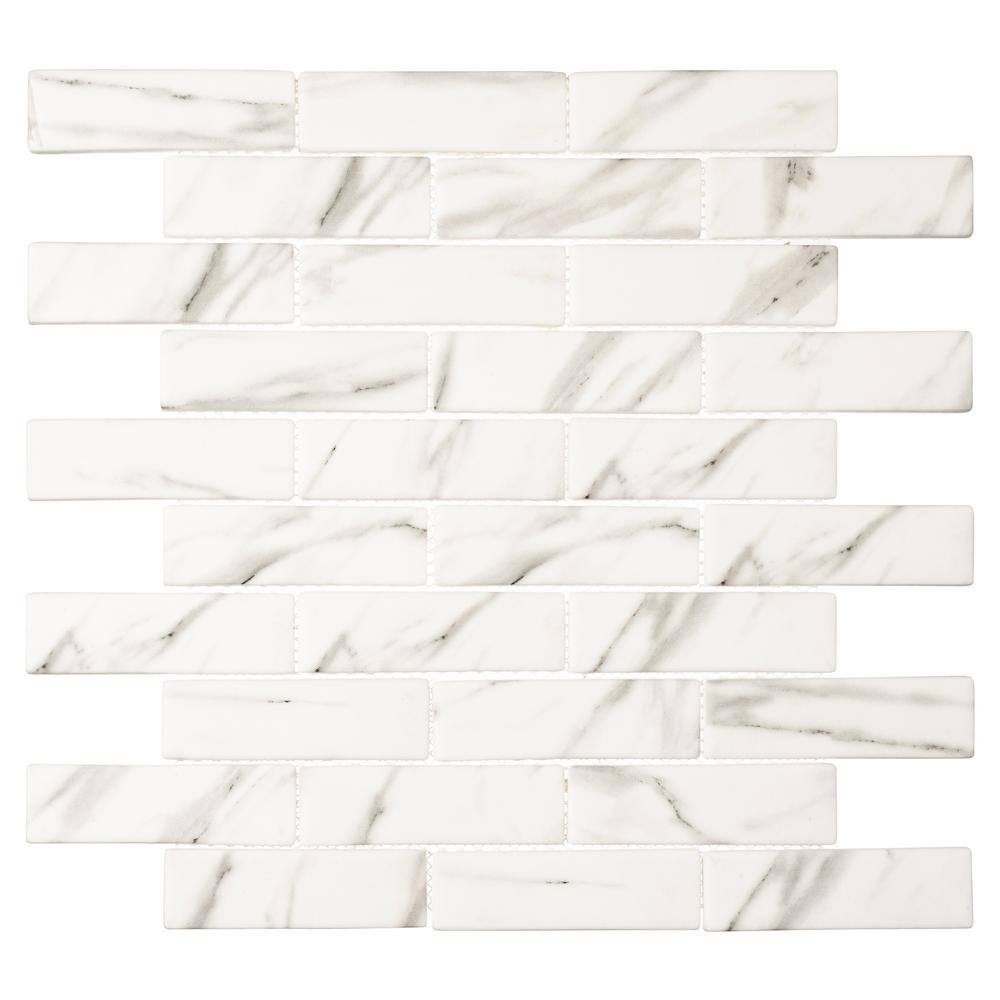 Sansill 2x2 in. Matte Oasis White Glass Mosaic Tile (5.1 sq. ft/Case)