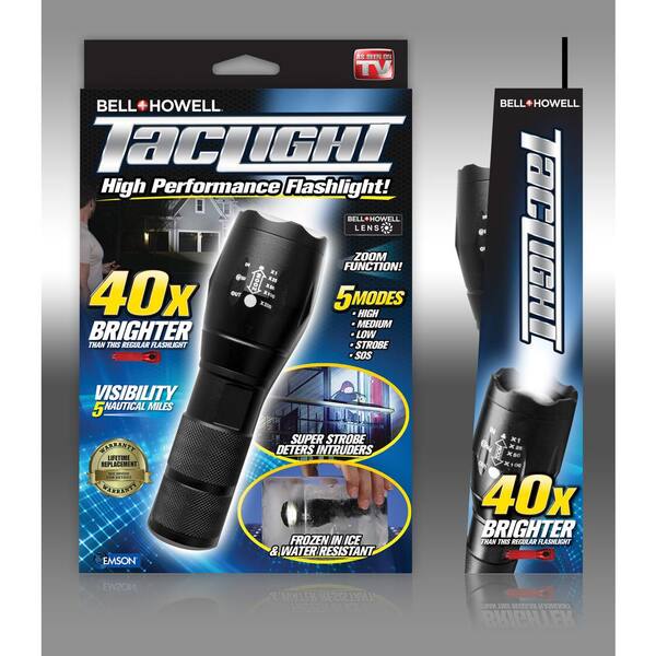 BELL+HOWELL TACLIGHT HIGH PERFORMANCE FLASHLIGHT 22X BRIGHTER FREE POSTAGE 