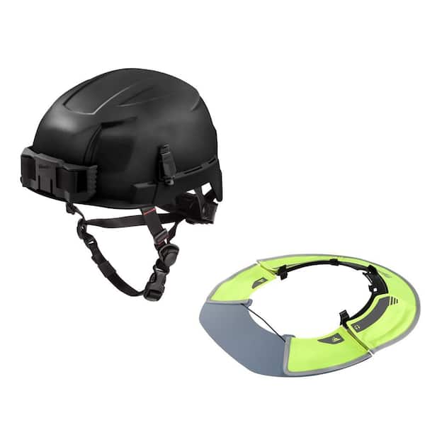 Milwaukee BOLT Black Type 2 Class E Non-Vented Safety Helmet W/BOLT Tinted Brim High Visibility Visor with 360-Degree Protection