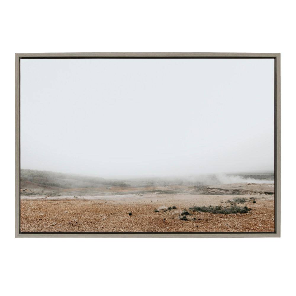 Sylvie Fogged Landscape 1-Piece Gray Framed Canvas Art Print, 33.00 in. x 23.00 in. price history on PriceWatchPro