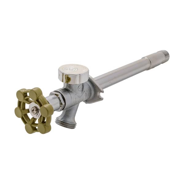 Everbilt 1/2 in. x 3/4 in. x 6 in. MPT/SWT x MHT Brass Anti-Siphon Frost Free Sillcock Valve with Multi-Turn Operation