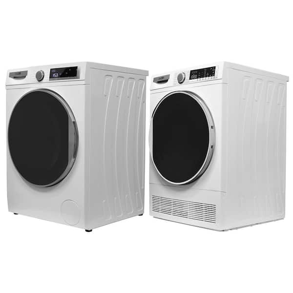 2.2 cu. ft. Laundry Center 110V Luxe Washer and 4 cu. ft. 220V Condensing Dryer in White 2-Year Warranty Made in Europe