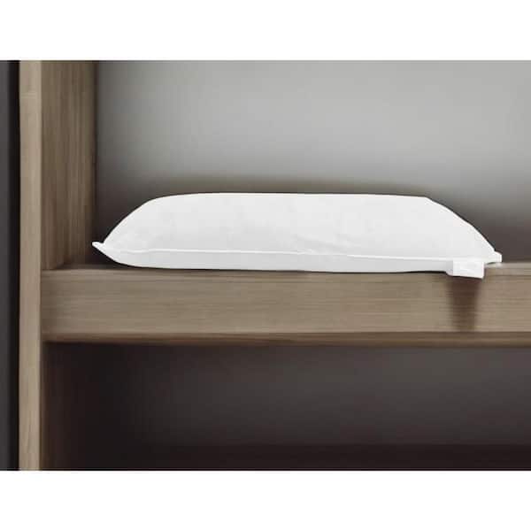 White Solid Polyester 14 in. X 28 in. Throw Pillow