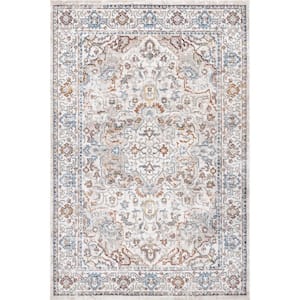 Cady Machine Washable Transitional Beige 5 ft. x 8 ft. Area Rug