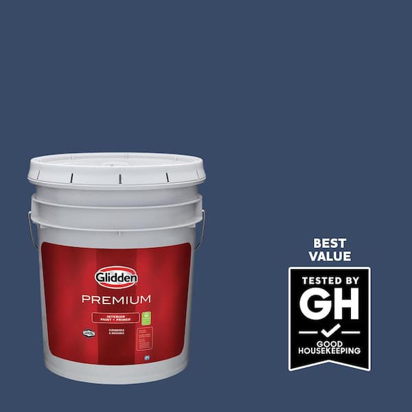 Glidden Premium 5 gal. PPG1164-7 Annapolis Blue Semi-Gloss Interior Latex Paint