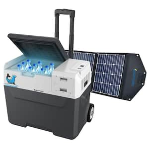 LiONCooler 42 Qt. Battery Powered Portable Chest Fridge Freezer with 10+ Hour Run Time and DC/AC Solar Panel Included