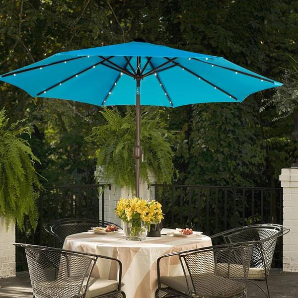 4 chair patio set with umbrella 5-Piece HDPE Outdoor Patio Dining Set, 1 Table & 4 Chairs, Waterproof,  Umbrella Hole, All-Weather for Lawn Garden S00002