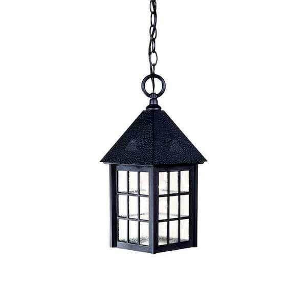Acclaim Lighting Outer Banks Collection 1-Light Outdoor Matte Black Hanging Lantern