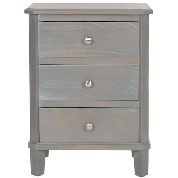 SAFAVIEH Joe Dark Gray Storage End Table