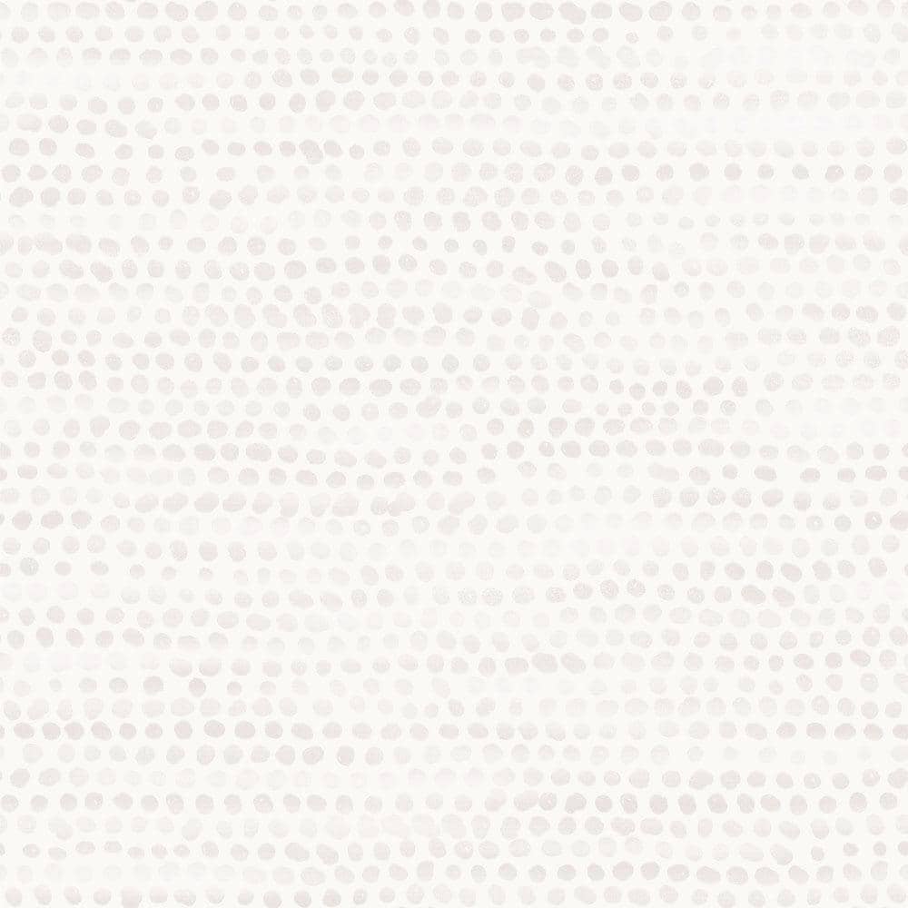 Tempaper Light Tan Moire Dots Vinyl Peel and Stick Removable Wallpaper