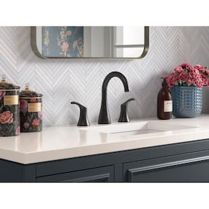 Simplice Double-Handle 1.2 GPM 8 in. Widespread Bathroom Sink Faucet in Matte Black