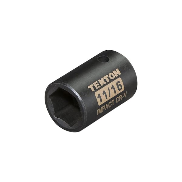 TEKTON 1/2 in. Drive 11/16 in. 6-Point Shallow Impact Socket
