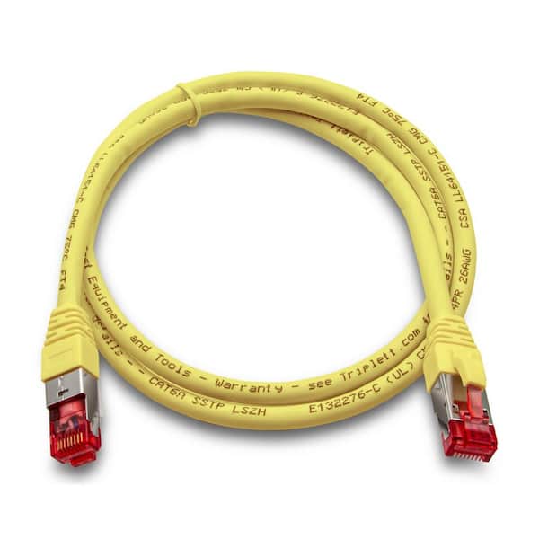 TRIPLETT CAT 6A 10GBPS Professional Grade, SSTP 26AWG Patch Cable 3' Yellow, 3PK