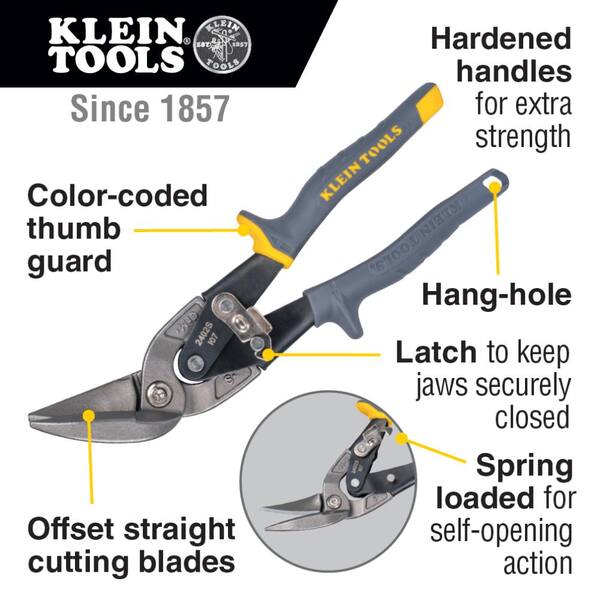 Wiss 9-1/4 in. Compound Action Offset Straight and Left Cut Aviation Snips  M6R - The Home Depot