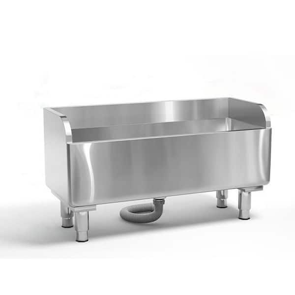 16.1 in. D x 39.37 in. W Stainless Steel Freestanding Laundry Sink, Mop Sink for Balcony, Laundry Room, Industry