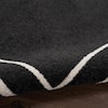 Nourison Essentials NRE02 Black Ivory Rug 4x6 Rectangle