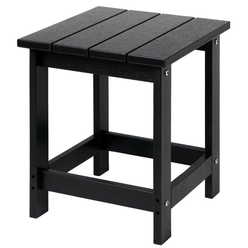 Square Side Table, Pool Composite Patio Table, HDPE End Tables for Backyard