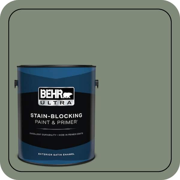 BEHR ULTRA 1 gal. #N400-5 Thai Basil Satin Enamel Exterior Paint & Primer