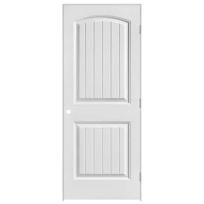 32 in. x 80 in. Cheyenne 2-Panel Solid Core Smooth Primed Composite Single Prehung Interior Door