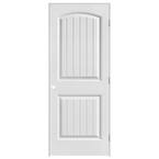 36 in. x 80 in. Cheyenne 2-Panel Solid Core Smooth Primed Composite Single Prehung Interior Door