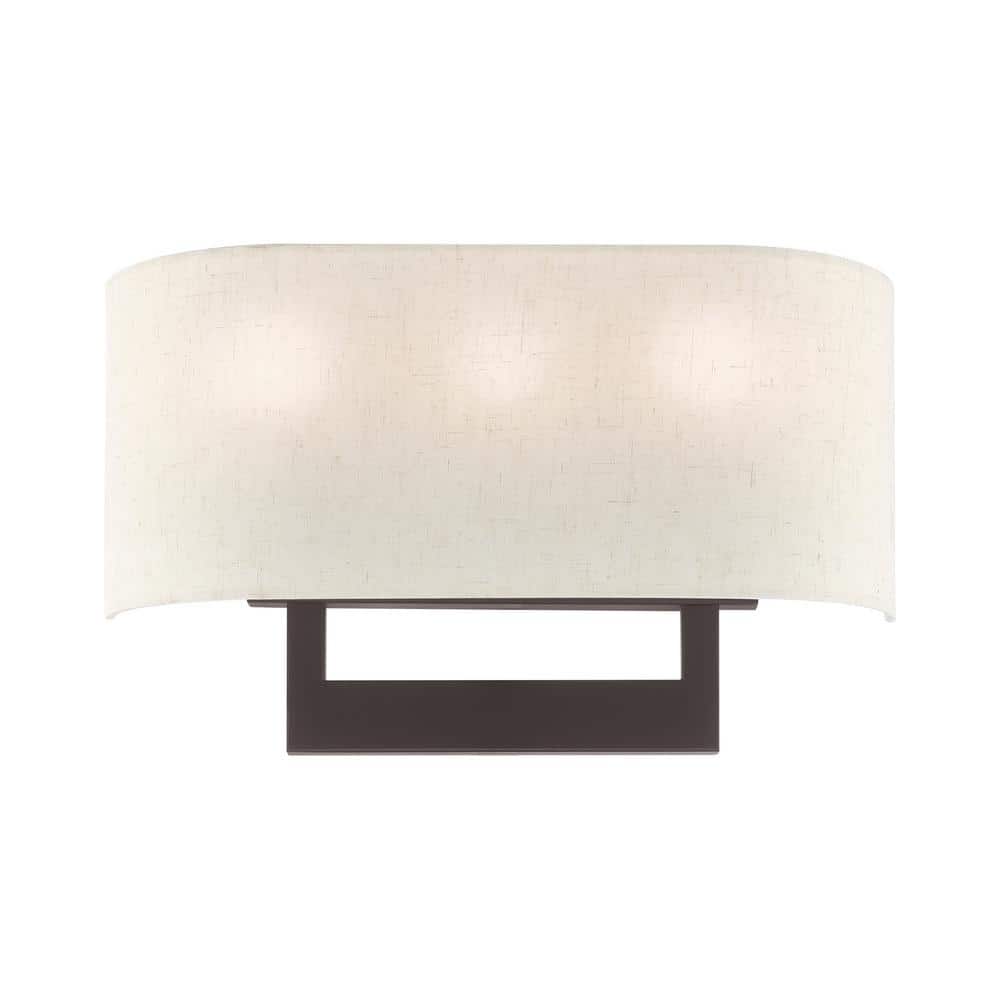 Bronze 3-Light Direct Wired Electric Wall Sconce
