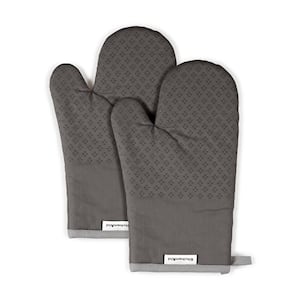 Asteroid Silicone Grip Charcoal Grey Oven Mitt Set (2-Pack)