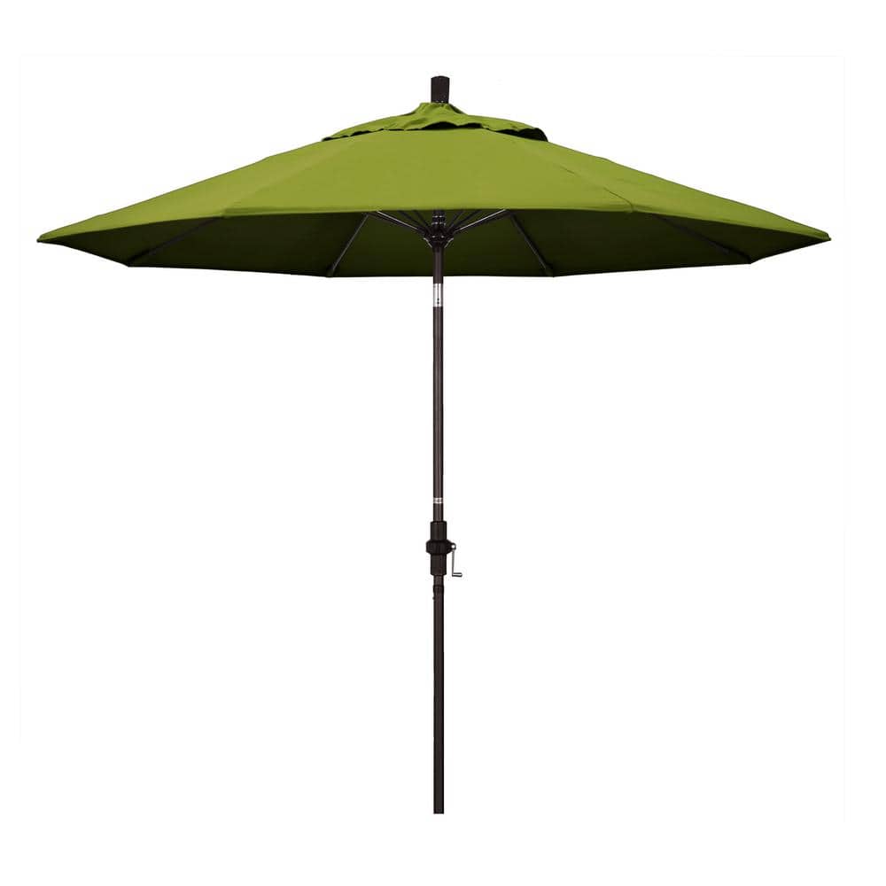 9 ft. Fiberglass Collar Tilt Patio Umbrella in Kiwi Olefin price history on PriceWatchPro