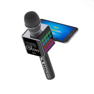 Pop Solo LED Karaoke Microphone in Black
