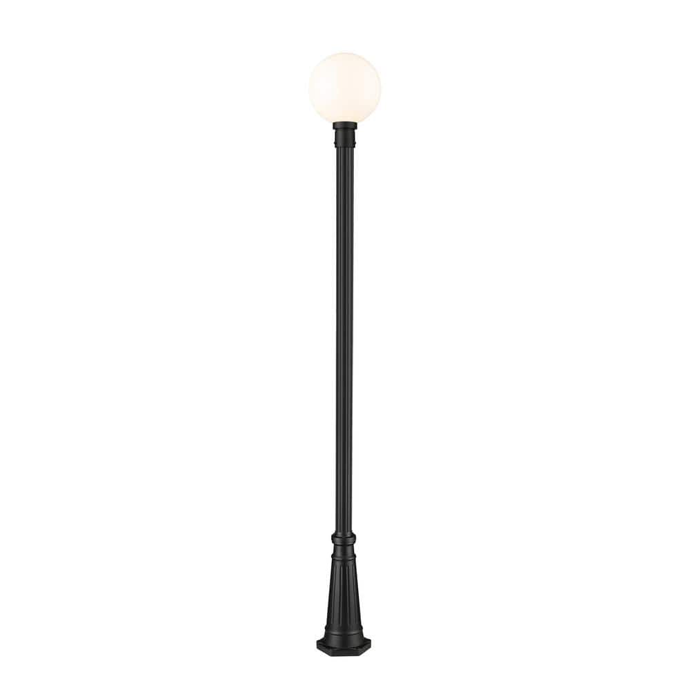 Laurent 1-Light Black Aluminum Hardwired Outdoor Weather Resistant Post Lig
