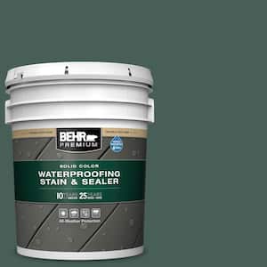5 gal. #M440-7 Rainforest Solid Color Waterproofing Exterior Wood Stain and Sealer
