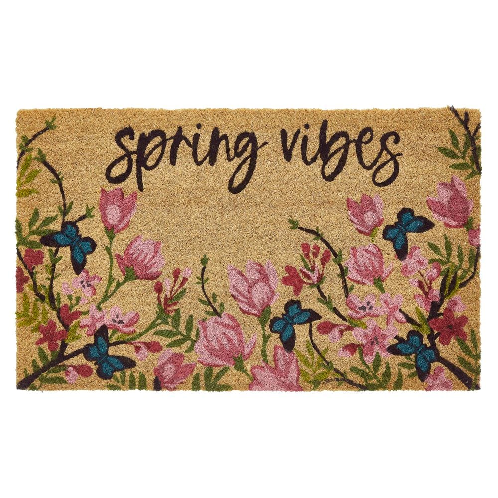 Spring Vibes 18 in. x 30 in. Coir Indoor/Outdoor Door Mat Multi-Colored price history on PriceWatchPro