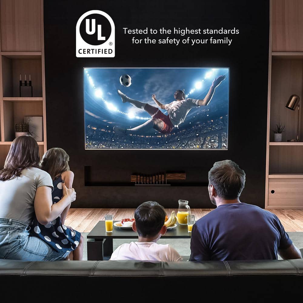 Heavy Duty Black Steel Full Motion TV Wall Mount for 37-80 Inch Screens