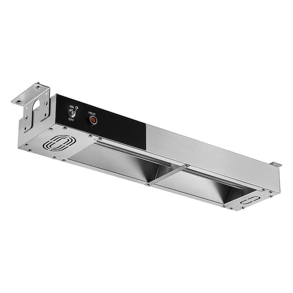 SVOPES French Fry Food Warmer, Strip Heating Lamp, Stainless Steel, Overhead 104-122°F in Silver Buffet Server with 2-Crocks