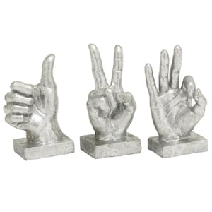 CosmoLiving by Cosmopolitan Dark Gray Aluminum Chess Sculpture with Knight,  Queen and King (Set of 3) 28542 - The Home Depot