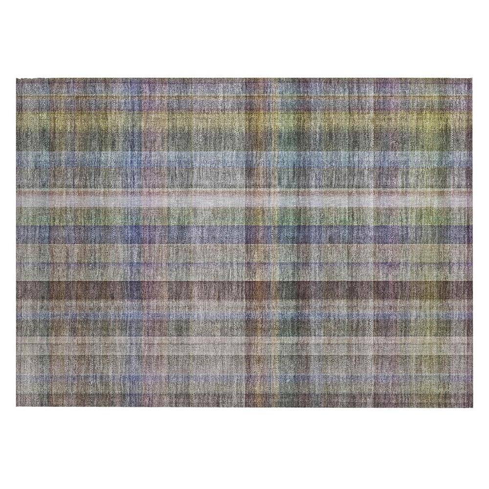 Gray 2 ft. x 3 ft. Woven Plaid Polyester Rectangle Indoor/Outdoor Area Rug price history on PriceWatchPro