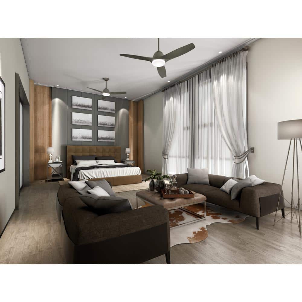 カモメラン Casablanca Wisp 52 in. Painted Pewter Indoor Ceiling Fan with LED