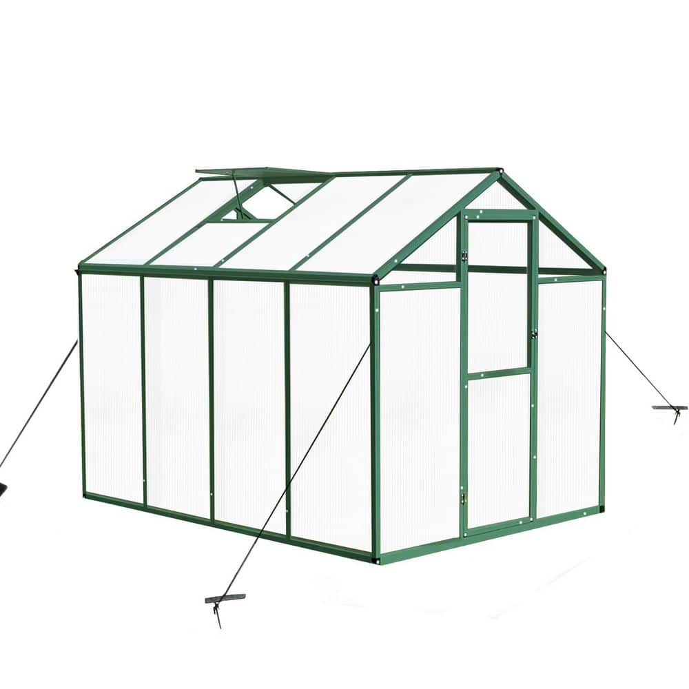 6 ft. W x 8 ft. D x 7 ft. H Aluminum Frame Clear Polycarbonate Greenhouse price history on PriceWatchPro