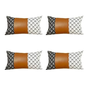 HomeRoots Charlie Set of 4 Christmas Tree Trio Plaid Lumbar Throw Pillows 1  in. X 20 in. 2000400914 - The Home Depot