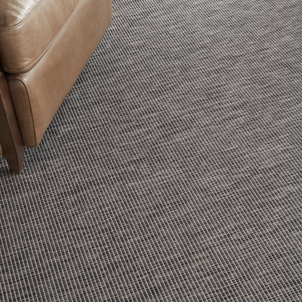 Charcoal Flat Woven Synthetic Runner Rug 2'2" x 8'0"