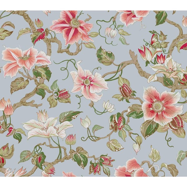 Marguerite Vine Blue Wallpaper