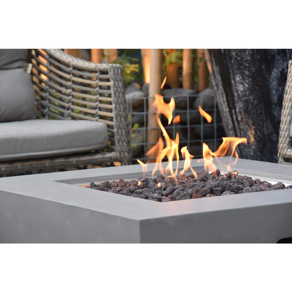 Gray 37" Free-Standing Gas Fire Pit Table