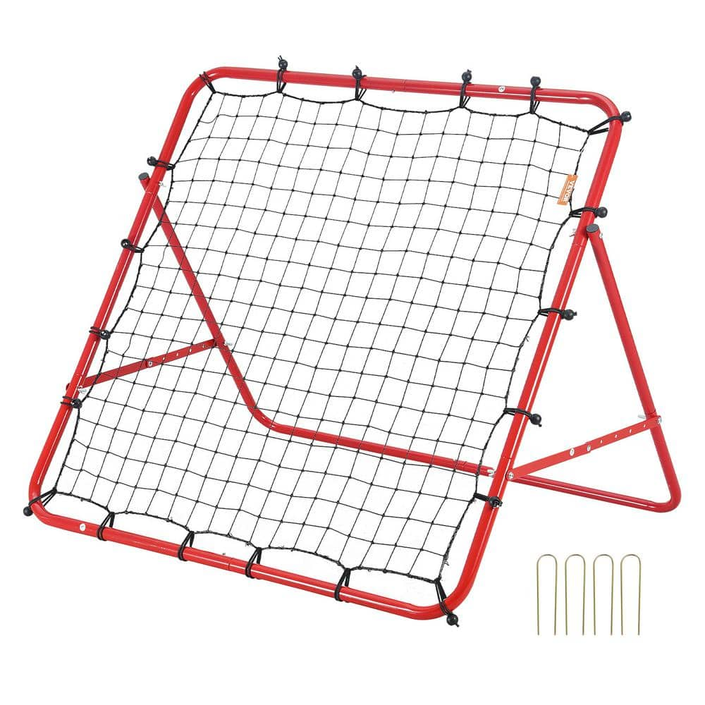 VEVOR Soccer Rebounder Rebound Net Kick-Back 39 in. x 39 in. Portable ...