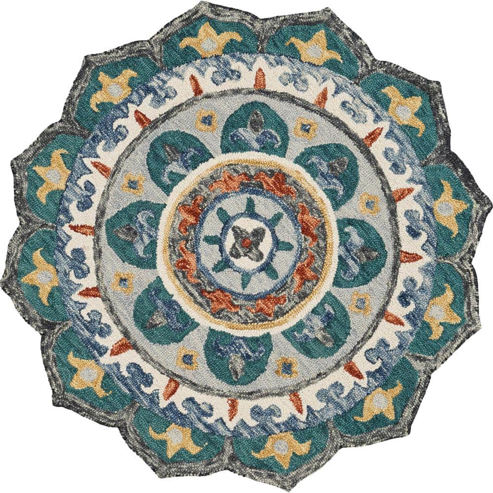 Style Selections 2-ft x 4-ft Mandala Rectangular Indoor Decorative