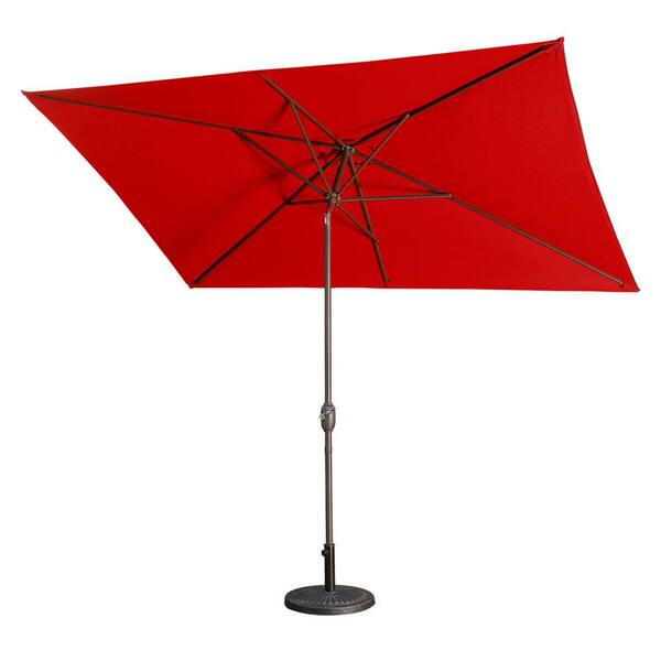 Sudzendf 10 ft. Aluminum Market Patio Outdoor Umbrella With Button Tilt And Crank