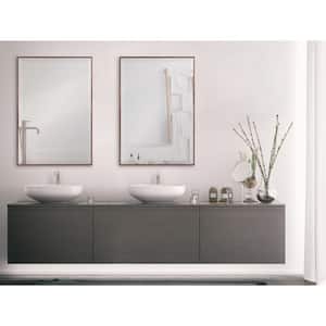 Rhodes 36 in. x 24 in. Classic Rectangle Framed Bronze Wall Accent Mirror